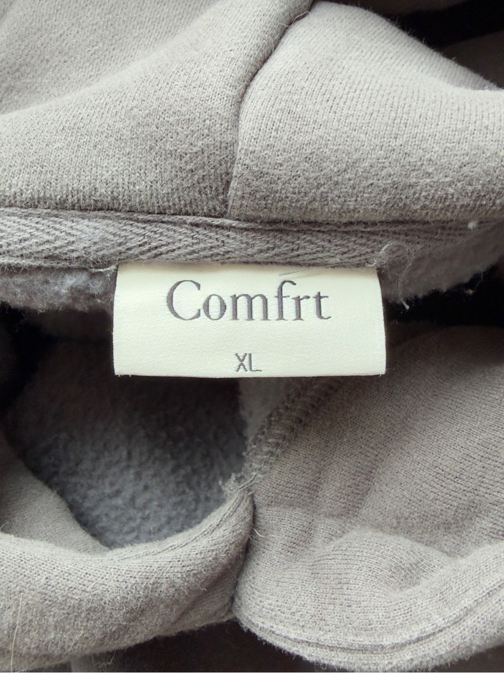 Comfrt Embroidered 'Comfy' Dark Gray Hoodie - Picture 5 of 6